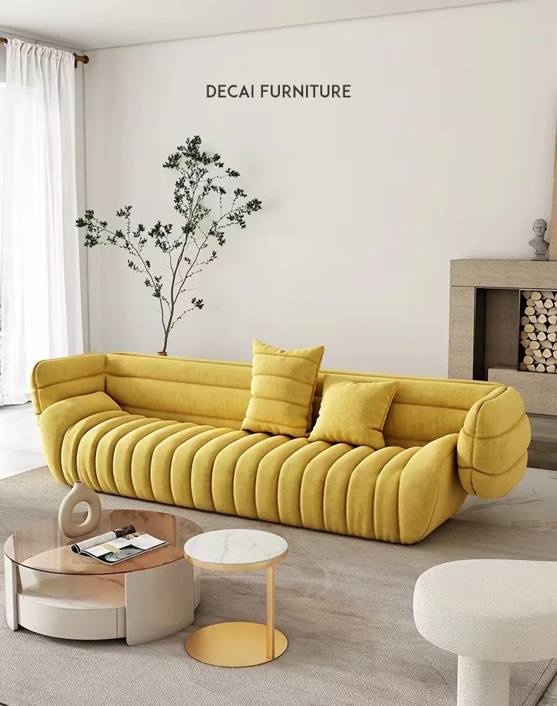Simple modern creative banana boat sofa designer Nordic small apartment light luxury sofa