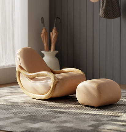 Relaxing Lounges Accent Chair Lazy Household Rocking Living Room Sofa Relax Armchairs Break Celebrity Creamy Balcony Furniture