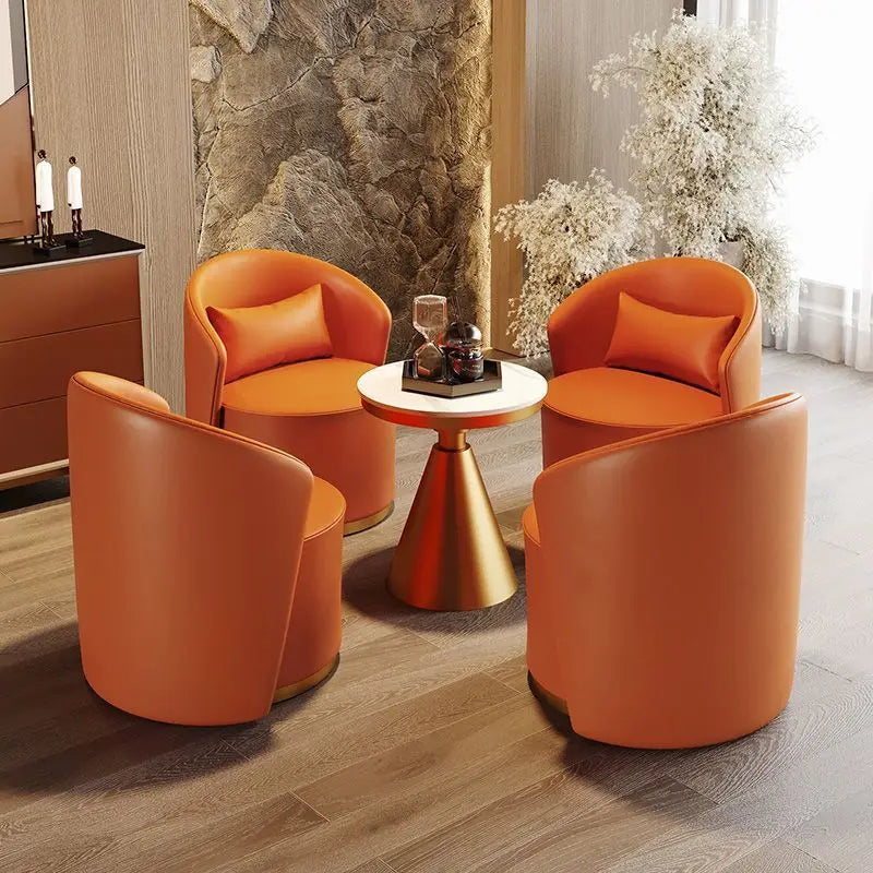 Custom.Light Luxury Modern Single Sofa Chair Hotel Sales Office Reception Beauty Salon Balcony Leisure Negotiation Table and