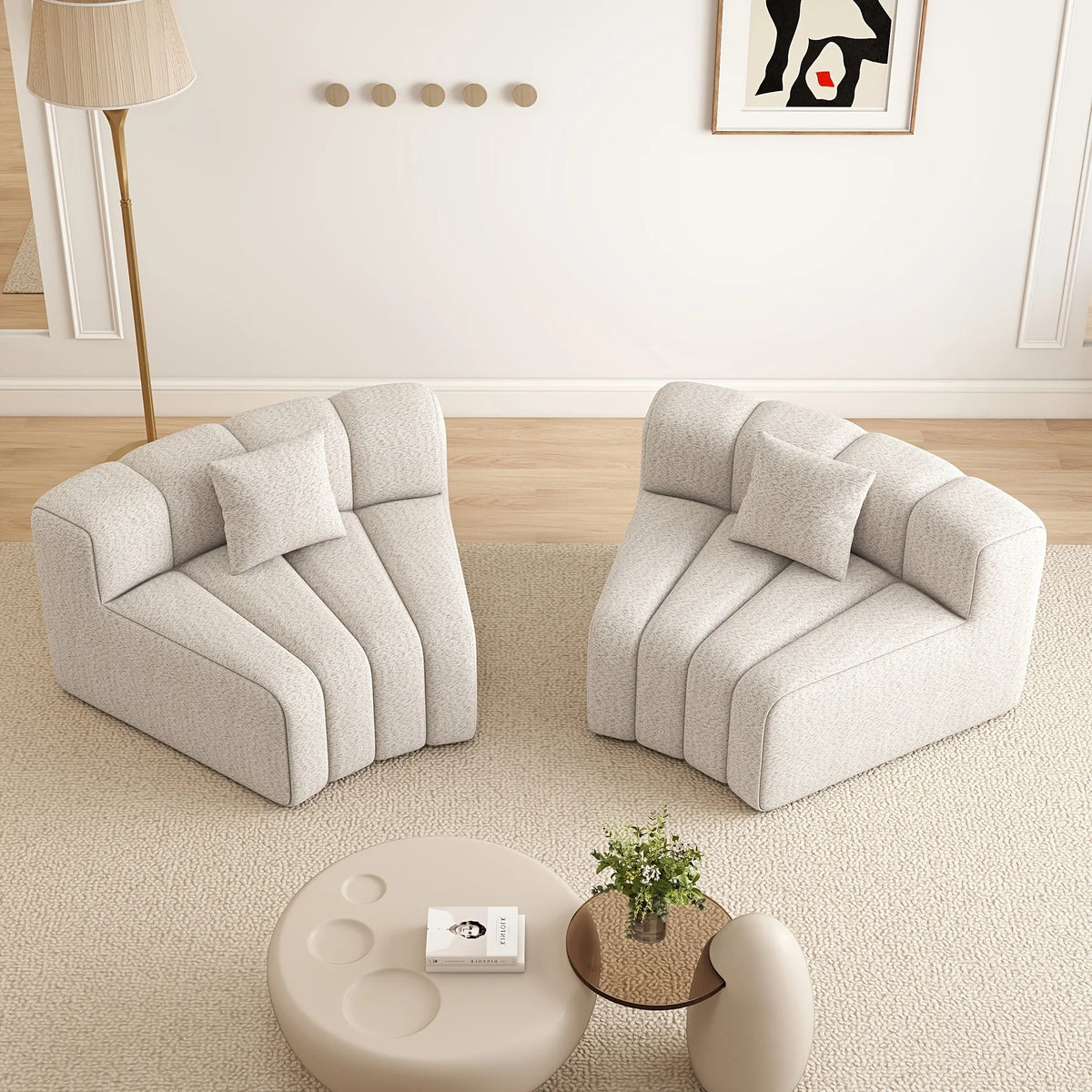 Luxury Modular Sectional Sofa with Chaise - Foam Cushioning, Sectional Cloud Sofa & Symmetrical, Assembly for Modern Living Room