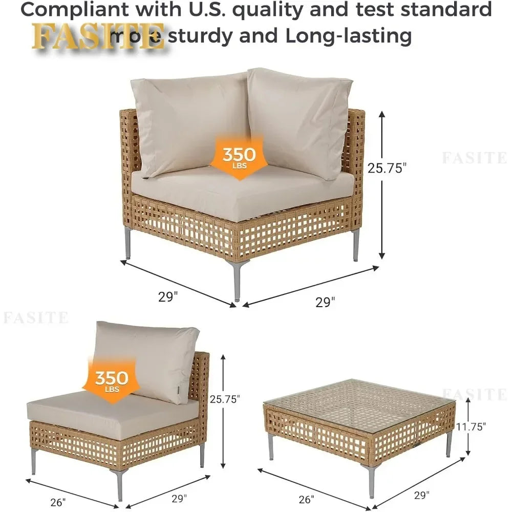 9-Piece Patio Furniture Set with 47