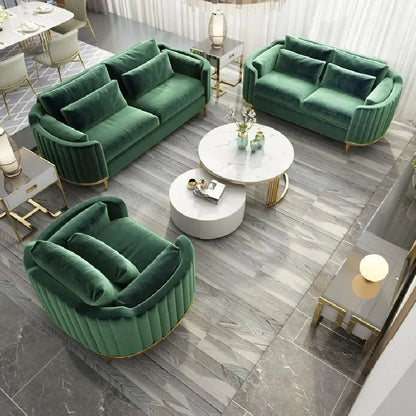 Italian Style Dubai Luxury Sofa Living Room Furniture Curved Dresser Home Sofa Set1+2+3