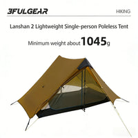 LanShan 2 3F UL GEAR 2 Person 1 Person Outdoor Ultralight Camping Tent 3 Season 4 Season Professional 15D Silnylon Rodless Tent