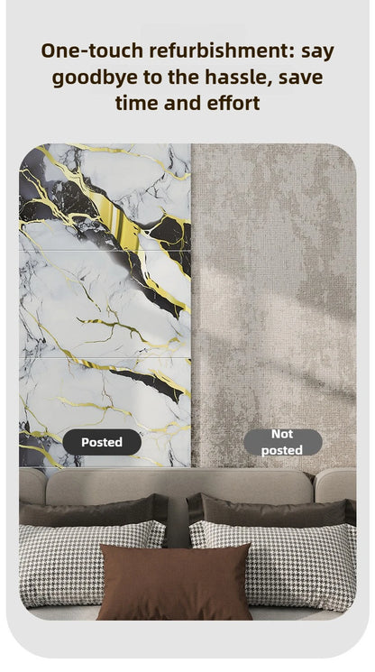 5pcs 30x60cm PVC Kitchen Backsplash Panel Marble Self-Adhesive Waterproof Oil Proof for Stove Cabinet Renovators