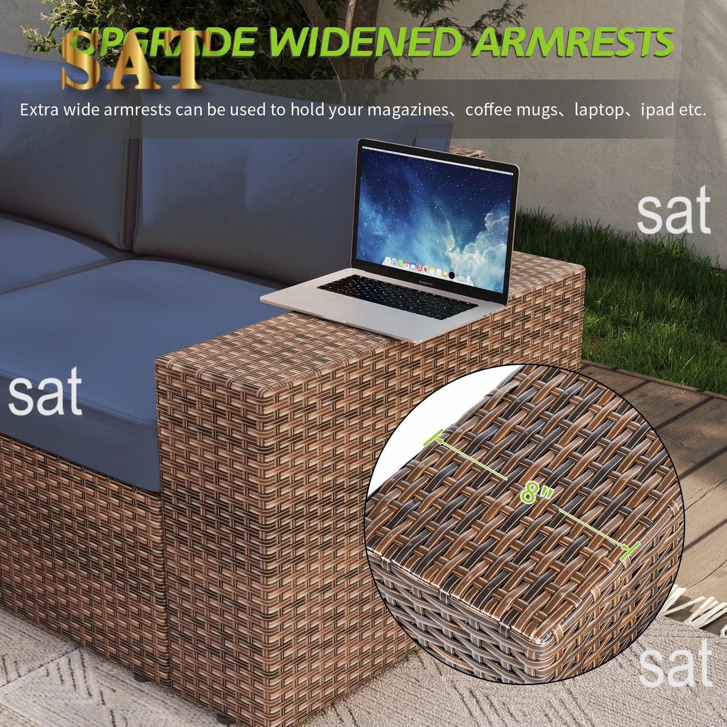 #Patio Furniture Sets Luxurious Outdoor Sofa Set Furniture All Weather Garden Rattan Furniture Wicker Outdoor Rattan Sofa