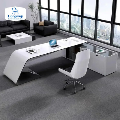 Luxury Long Office Desk Modern Design Storage Multifunctional Office Desk Display Minimalist Mesas Escritorio Trendy Furniture