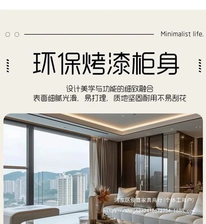 Light luxury modern coffee table microcrystalline stone high-end home high-end new living room villa marble lengthening