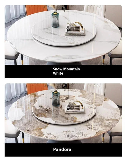 Round Sliding Table Luxury Table Stainless Steel Kitchen Islands Transparent Mesa Comedor Garden Furniture Sliding Dining Wash