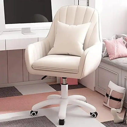 Home Office Chair Computer Chair with Mid-Back Upholstered Modern Tufted Task Chair Swivel Height Adjustable Velvet Chair.