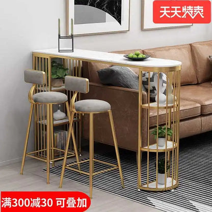 New KTV coffee table party bar light luxury marble coffee table European card seat stainless steel table customizat