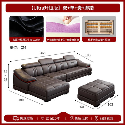 Nordic Genuine Leather Sofas Luxury Armchairs Cinema Comfortable Sofas Living Room Design Fauteuils Salon Home Furniture