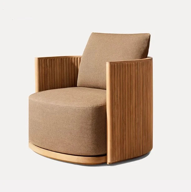 nvModern Simple Courtyard Villa Garden Outdoor Waterproof Sunscreen Anticorrosive Durable Teak Sofa Outdoor Furniture&