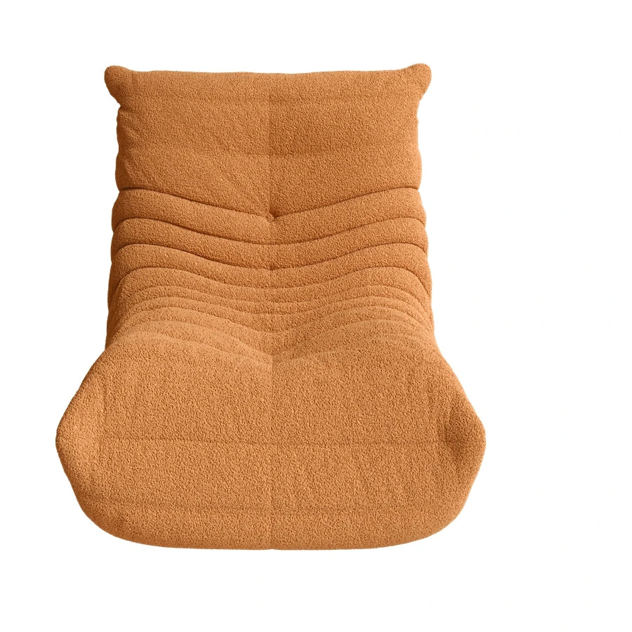 Fabric Lazy Floor Sofa, Modern Armless Floor Recliner, Living Room Bedroom Office Single Corner Chair Sofa