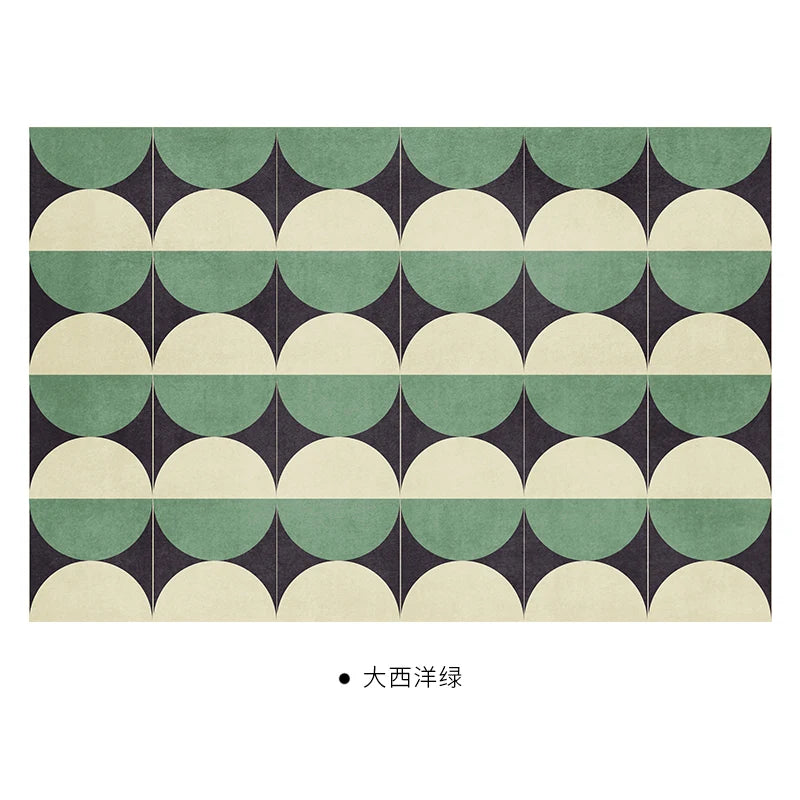 VIKAMA Cashmere Wash Back Carpet Machine Washable Ins Style Checkerboard Living Room Carpet Cloakroom Carpet Home Decoration