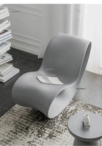 European Plastic Living Room Chairs Creative Rocking Chair Living Room Furniture Lazy Single Sofa Chair Designer Lounge Chair