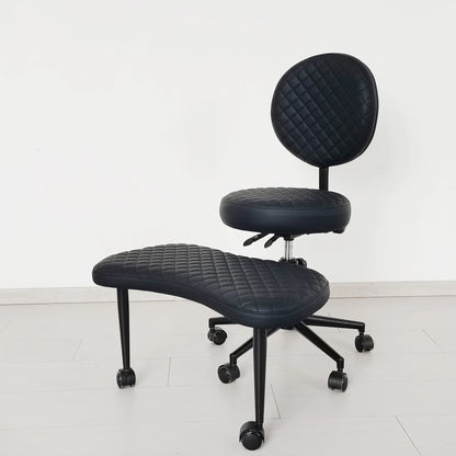 Cross Legged Chair - Meditation Chair With Wheels  ADHD Chair Height Adjustable Seat  Adjustable Footstool