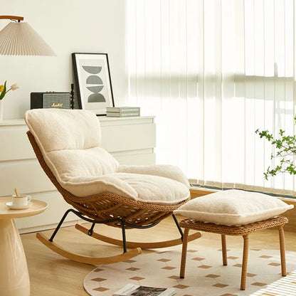 AA  Rocking Chair Adult Recliner Home Lazy Leisure Chair Single-Seat Sofa Chair