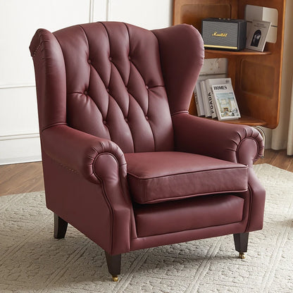 American single sofa  light luxury high-end tiger designer retro study hotel genuine leather godfather cigar chair