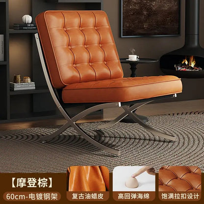 Black Metal Living Room Chairs Balcony Throne Relax Reading Modern Room Decor Fashion Chairs Comfortable Sillones Home Design