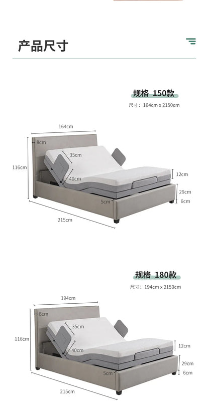Comfortable Bedframe Beds Multifunction Adjustable Modern Electric Beds Recovery Old People Bedroom Furniture Cama Plegable LLB