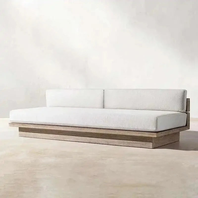 Japanese Style Waterproof and Sunscreen Garden Sofa, Minimalist Designer, Modern Garden Sofa, Artistic Outdoor Furniture, Divano