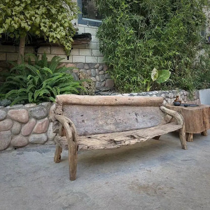 Weathered wood back chair space decoration ornament dead wood chair