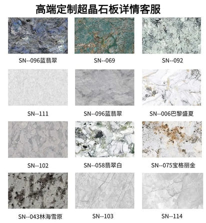 Light luxury rock slab table and chair combination modern minimalist design, creative high-end villa office tea table