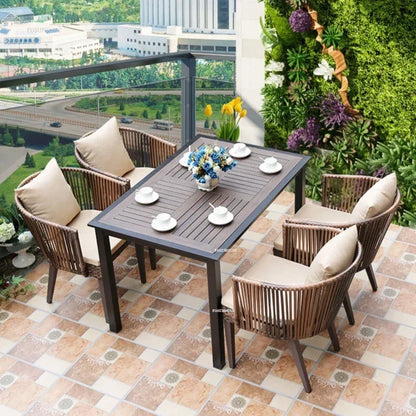 Rattan Garden Table and Chair Balcony Outdoor Furniture Sets Outdoor Leisure Rattan Table and Chair Garden Furniture Sets Q