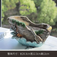 American Broken Root Shape Succulent Resin Flower Pot Outdoor Balcony Furnishing Crafts Garden Villa Vase Ornaments Decoration