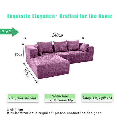 Foam Modular Vacuum Upholstery Reclining Chaise for Living Room Apartment Compact Fabric Sofa in Box Sponge Compressed Sofa Bed