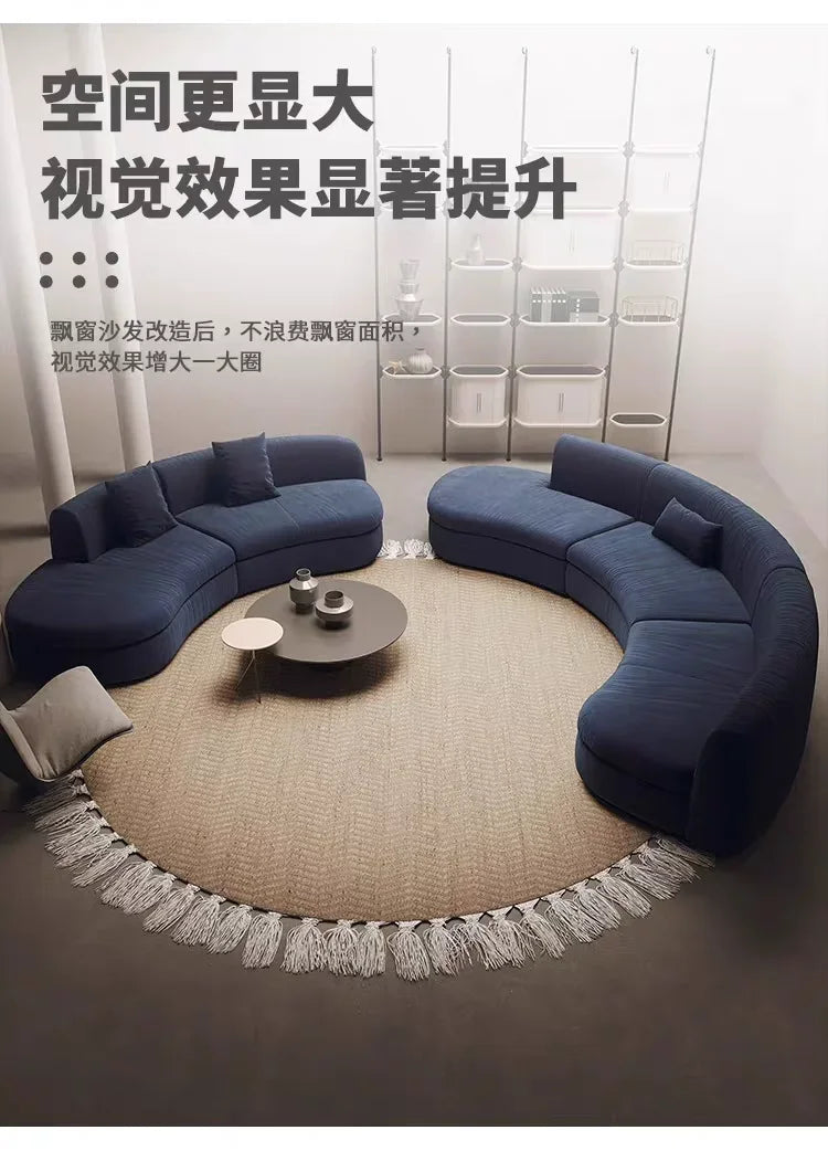 Semicircular curved sofa living room light luxury modern designer fabric sofa hotel B & B02A