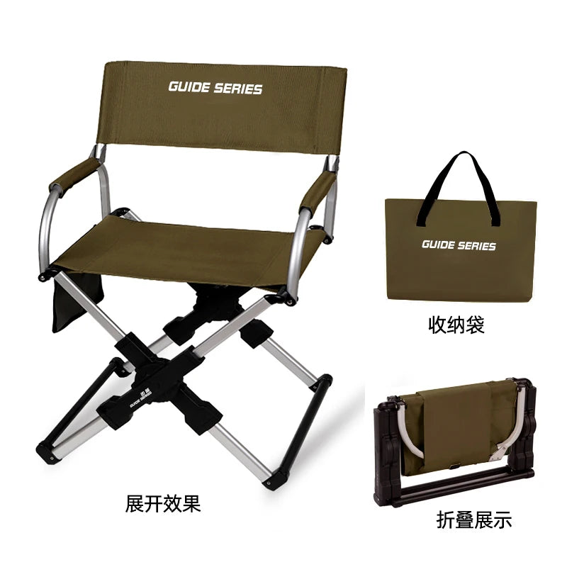Folding Chairs for Outdoor Garden Chair Camping Aluminum Chair with Back Camping Chair Recreational Self-driving Outdoor Beach
