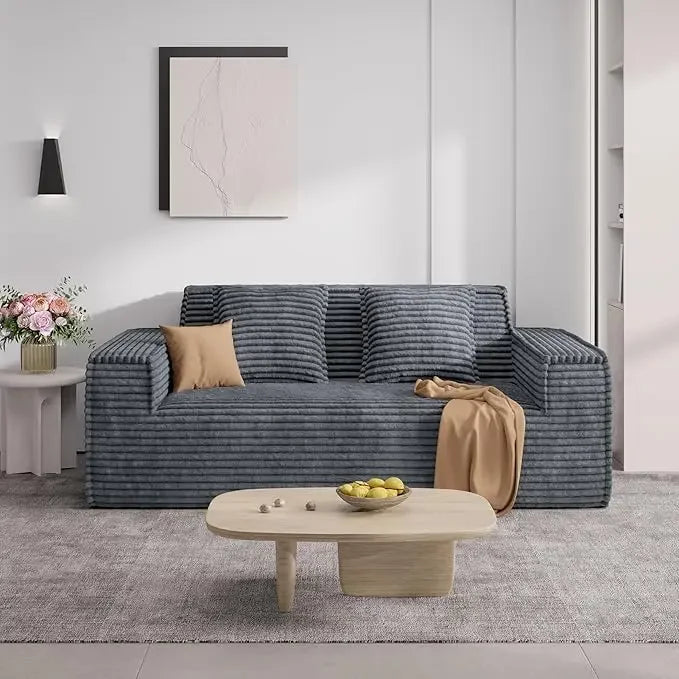 75'' Cloud Loveseat Sofa, No Assembly Required Comfy Deep Seat Couches 1 pcs for Living Room, Bedroom - Ready to Use  Customized