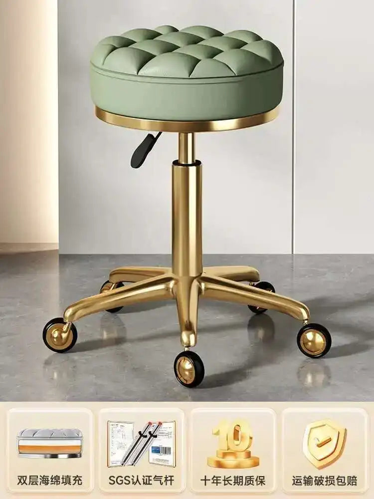 Beauty Chair Specifically Designed for Beauty Salon Adjustable Rotating Pulley Hair Salon Round Stool Tabouret A Roulette 원형의자