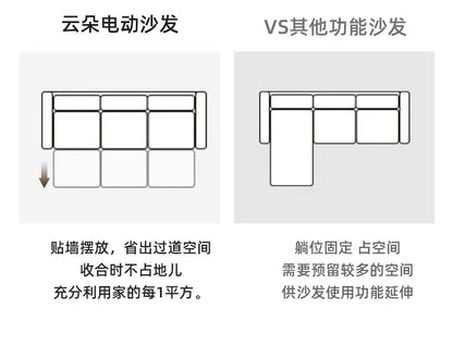 Cloud Electric Sofa Living Room Modern Simple Telescopic Fabric Lazy Multi-functional Sofa Bed Dual-purpose