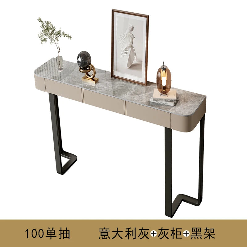 Italian Luxury Console Table With Storage Thin Living Room Entrance Console Table Rectangle Glam Woonkamer Tafel Furniture