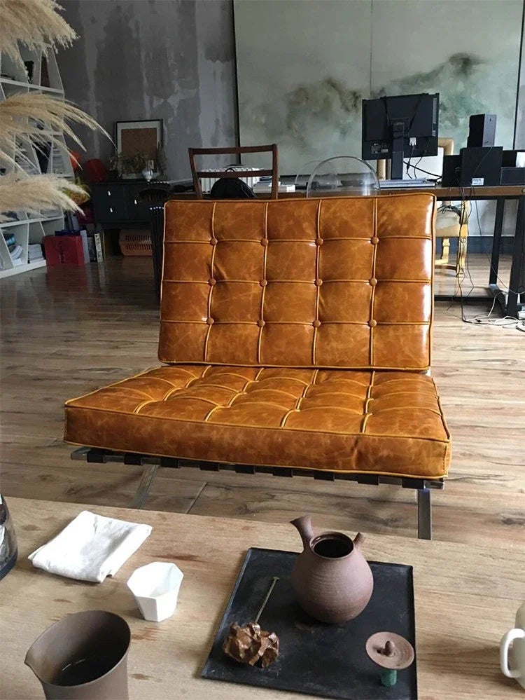 Single Sofa Chair Designer Star Same Leisure Simple High-end Luxury Leisure Chair Nordic Single Barcelona Modern Recliner Chair