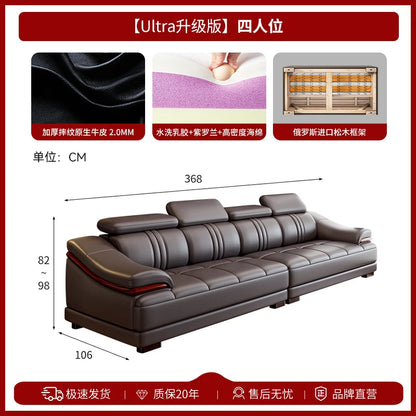 Nordic Genuine Leather Sofas Luxury Armchairs Cinema Comfortable Sofas Living Room Design Fauteuils Salon Home Furniture