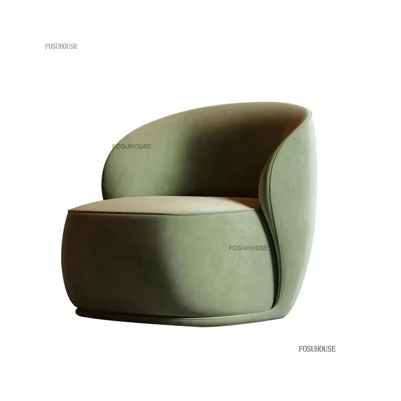 Creative Velvet Living Room Chairs Italian Living Room Furniture Hotel Cafe Leisure Designer Armchair Home Backrest Dining Chair