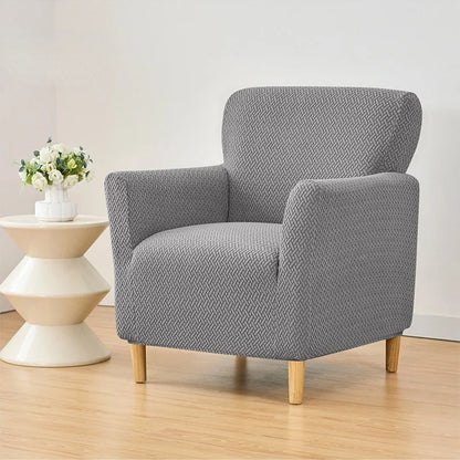 Jacquard Club Tub Sofa Cover Elastic Single Armchair Slipcover Stretch Spandex Chair Slipcover for Bar Counter Living Room