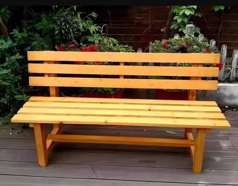Chaises de jardin d'extérieur en bois antiseptique, banc de cour, villa, chaises de loisirs avec dossier, mobilier d'extérieur, balcon de maison, chaises longues Y