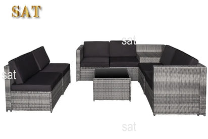 Hot SalesFactory Price Wicker Rattan Indoor/Outdoor Furniture Garden Sofa Set 8 PCS Wholesale Suppliers