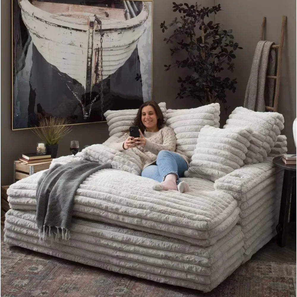Cloud Plush Sofa Bed,Upholstered Boneless Cloud Sofa Deep Seat