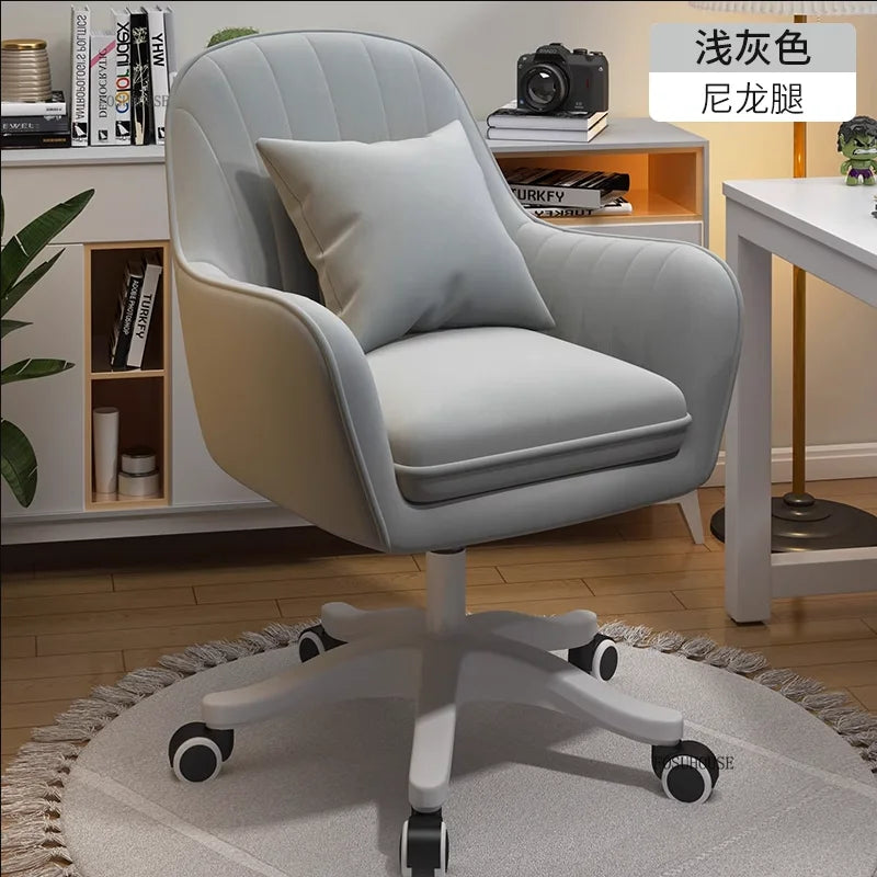 Nordic Style Office Chairs Leisure Home Computer Chairs Student Backrest Lift Chair Single Swivel Armchairs for Office Furniture