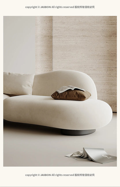 Fabric sofa curved living room size apartment Italian minimalist designer