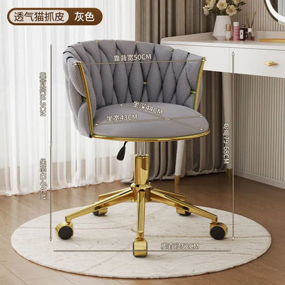 Office Chair, Swivel Desk Chair , Stylish Seating for Home Office, Vanity & Modern Glam Workspace Decor