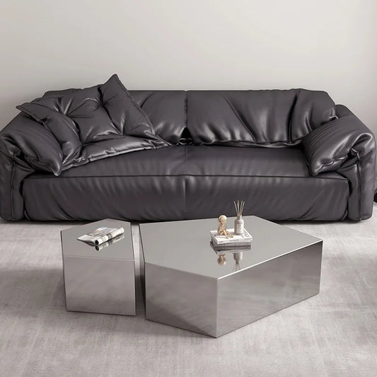 Stainless Steel Coffee Table Light Luxury Modern Simple Coffee Table Fashionable Creative Living Room Furniture Quemo YS40CC