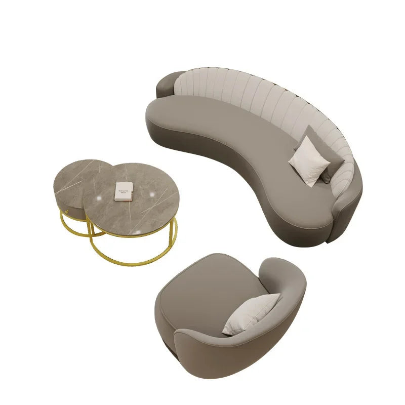 Beauty salon meeting guests arc light luxury hair salon modern and simple