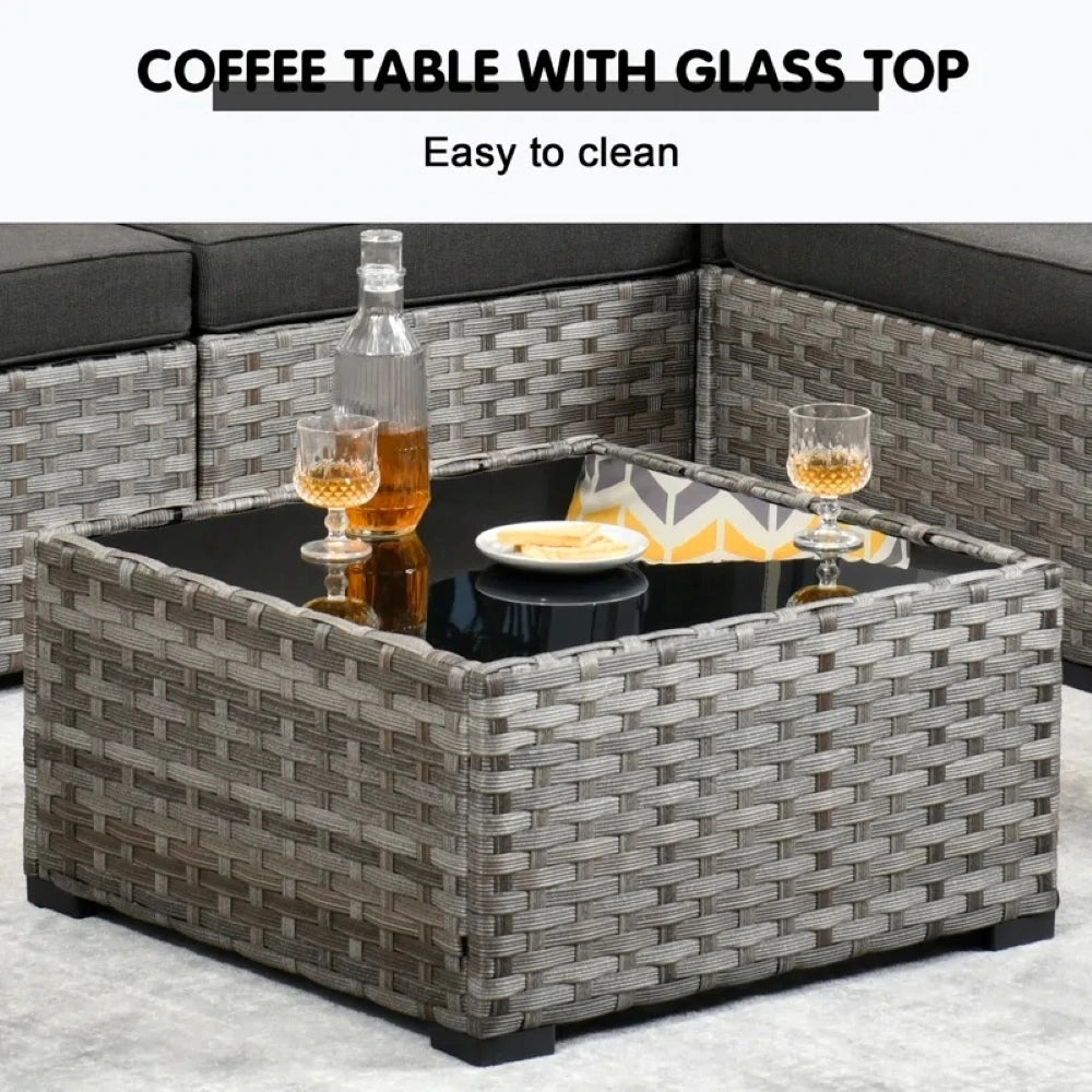 Best Seller Rattan Wicker Garden Set Rattan Outdoor Wicker Sofa Cheap Rattan Wicker Terrace Furniture Balcony Seating Group