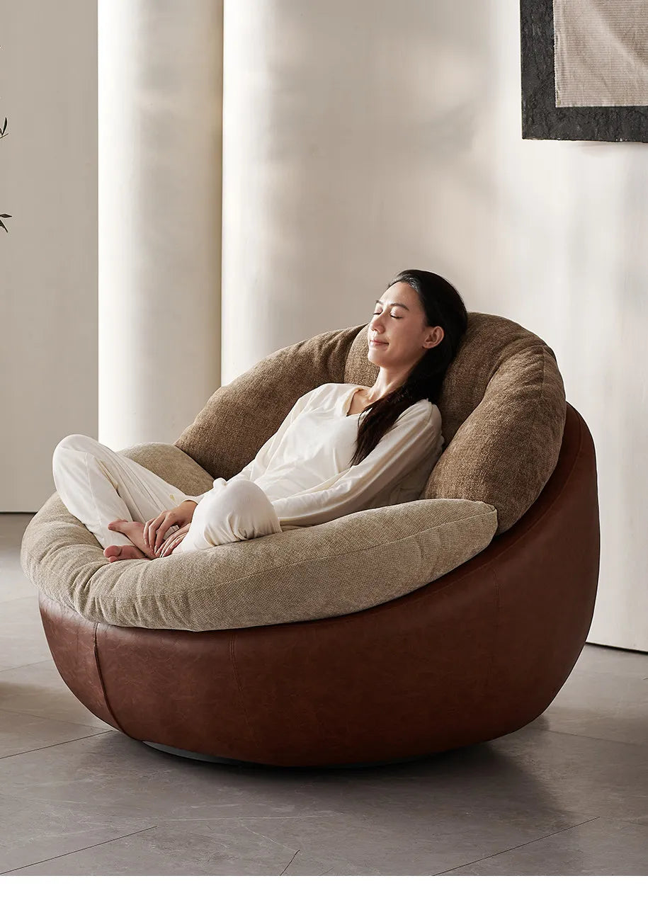 Italian light luxury patent designer lazy lounge sofa chair, Nordic modern simple style living room balcony lounge chair